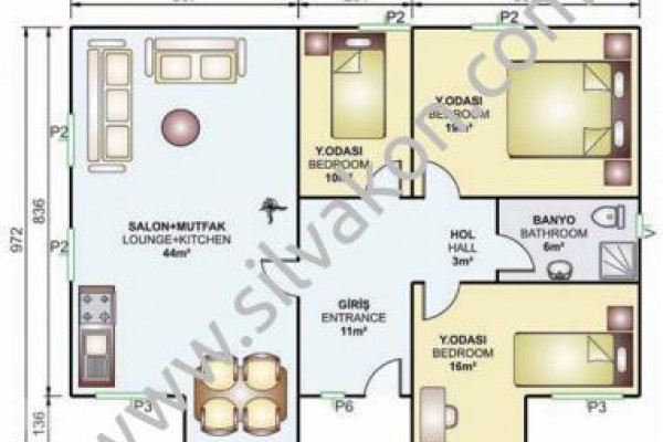 112 m² Tek Katlı Prefabrik Konut  02