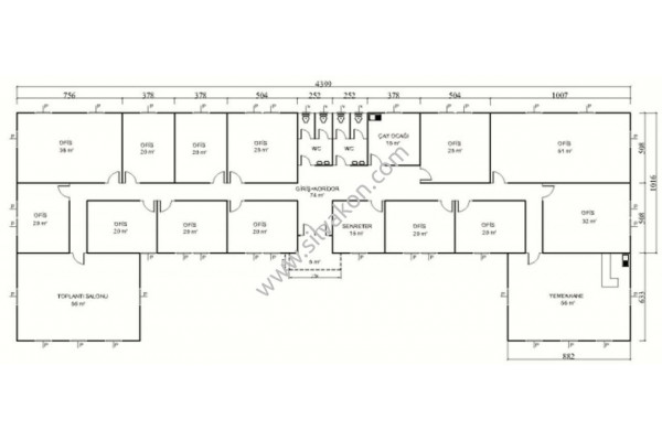 562 m2 Prefabrik Ofis 02