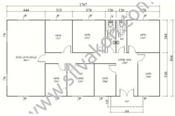 159 m2 Prefabrik Ofis 03