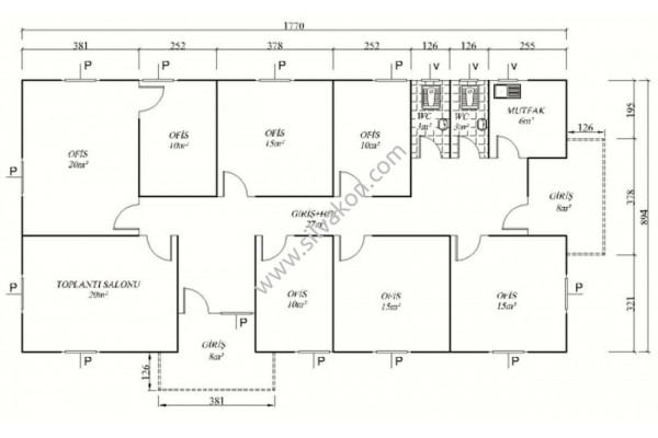 161 m2 Prefabrik Ofis 03