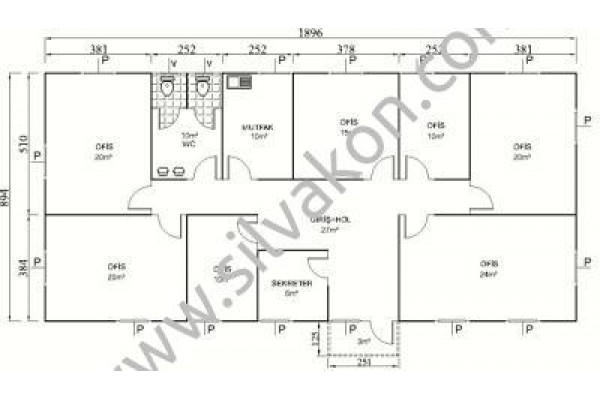 173 m2 Prefabrik Ofis 03