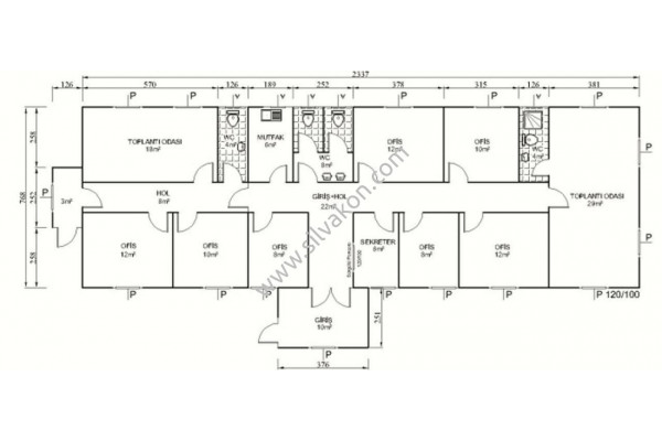 193 m2 Prefabrik Ofisler 02