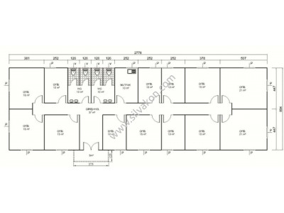 252 m2 Prefabrik Ofis