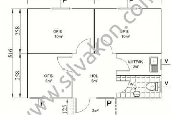 42 m2 Prefabrik Ofis 03