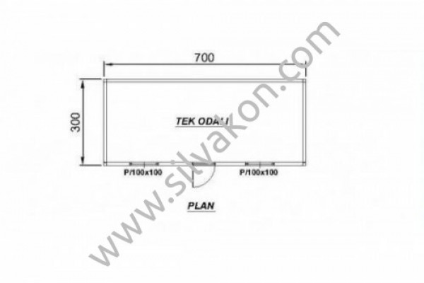 3x7 Tek Oda Prefabrik Ev 01