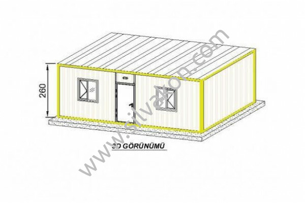 3x7 Tek Oda Prefabrik Ev 02