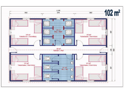 102 M2 Şantiye Birleşim Konteyner