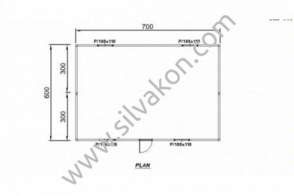 6X7 TEK ODA Prefabrik Şantiye Binası 01