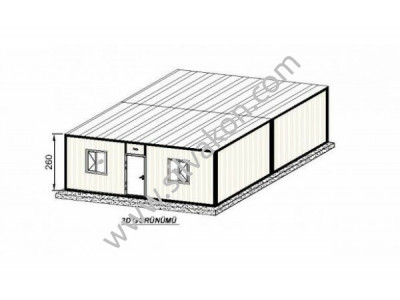 6X7 TEK ODA Prefabrik Şantiye Binası