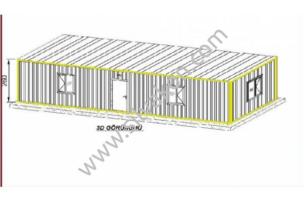 TREN 3X12 Prefabrik Şantiye Binası 01