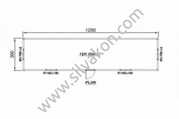 TREN 3X12 Prefabrik Şantiye Binası 02