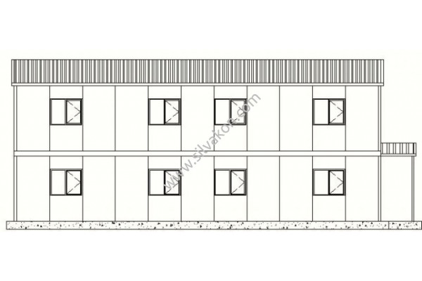 199m² Çift Katlı Prefabrik Ofis 03