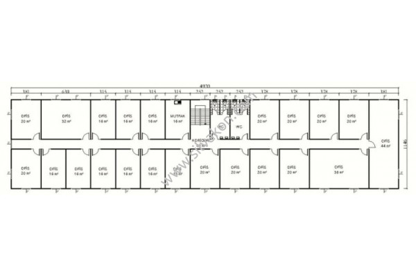 1140 m2 İki katlı Prefabrik ofis 02