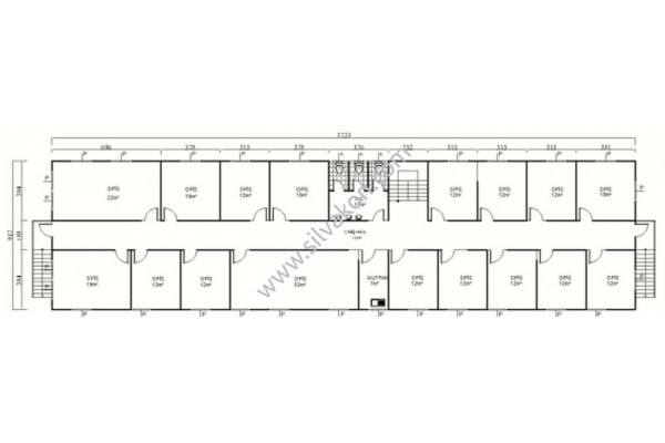 717 m2 iki Katlı Prefabrik Ofis 01