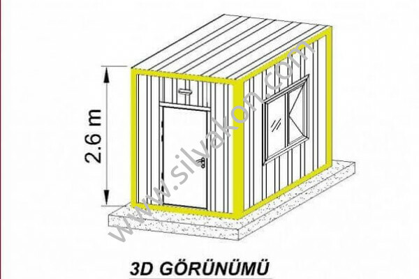 2x2 Güvenlik (Bekçi) Kulübesi