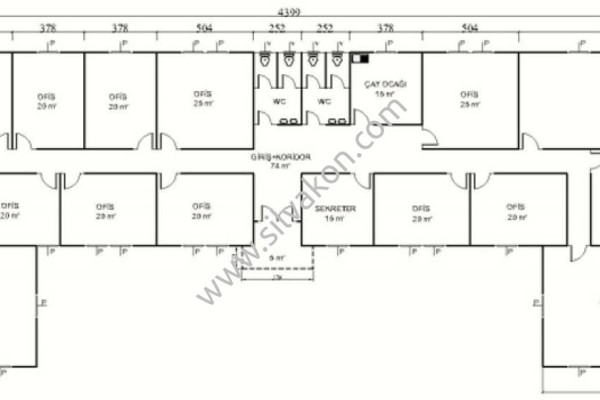 562 m2 Prefabrik Ofis