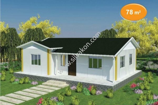 78m² Tek Katlı Prefabrik Konut